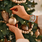 6 Pack Christmas Bracelets: Joy & Merry Candy-Style Stacks for Women & Teens - Perfect Christmas Gifts - Age 3 to Adult