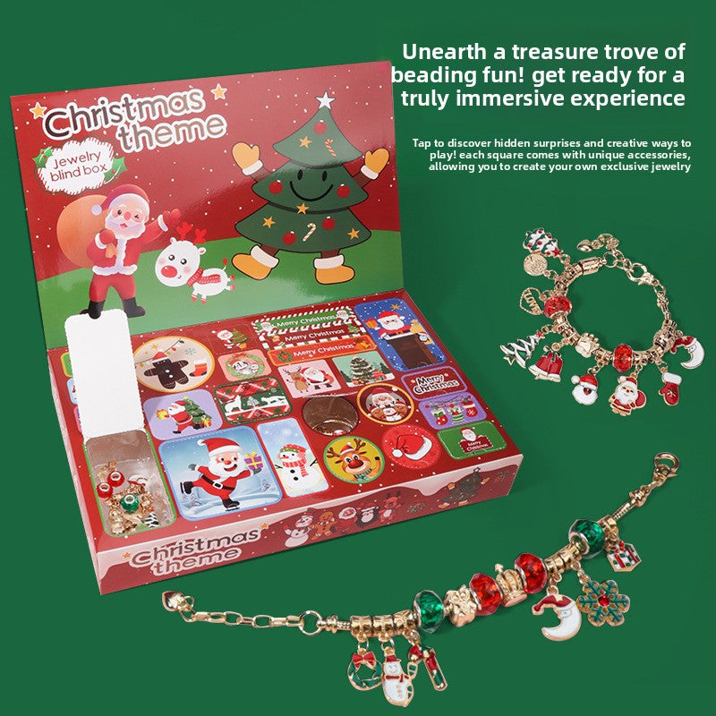 Christmas Bracelet Dongdongle Blind Box diy Bracelet Beaded Jewelry Box Children's Toy Blind Box Surprise Gift