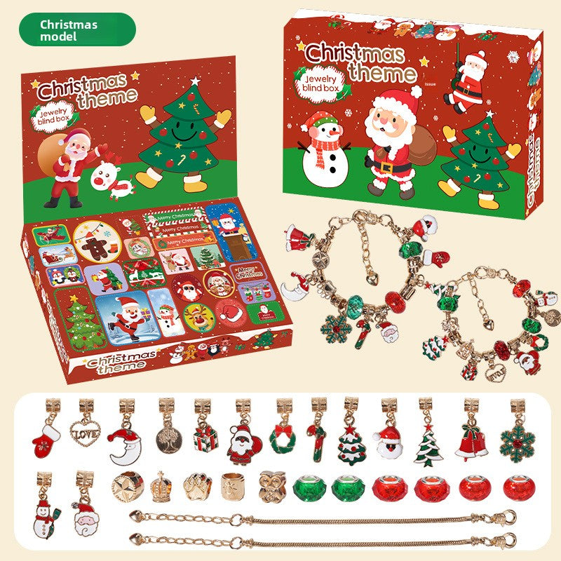 Christmas Bracelet Dongdongle Blind Box diy Bracelet Beaded Jewelry Box Children's Toy Blind Box Surprise Gift