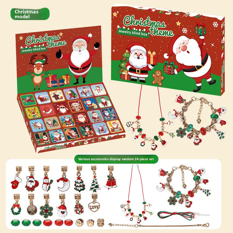 Christmas Bracelet Dongdongle Blind Box diy Bracelet Beaded Jewelry Box Children's Toy Blind Box Surprise Gift