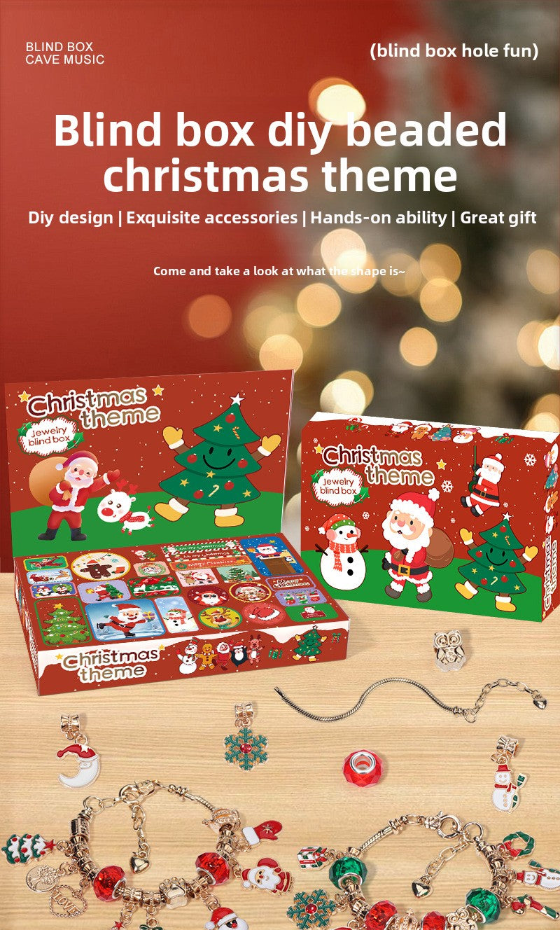 Christmas Bracelet Dongdongle Blind Box diy Bracelet Beaded Jewelry Box Children's Toy Blind Box Surprise Gift